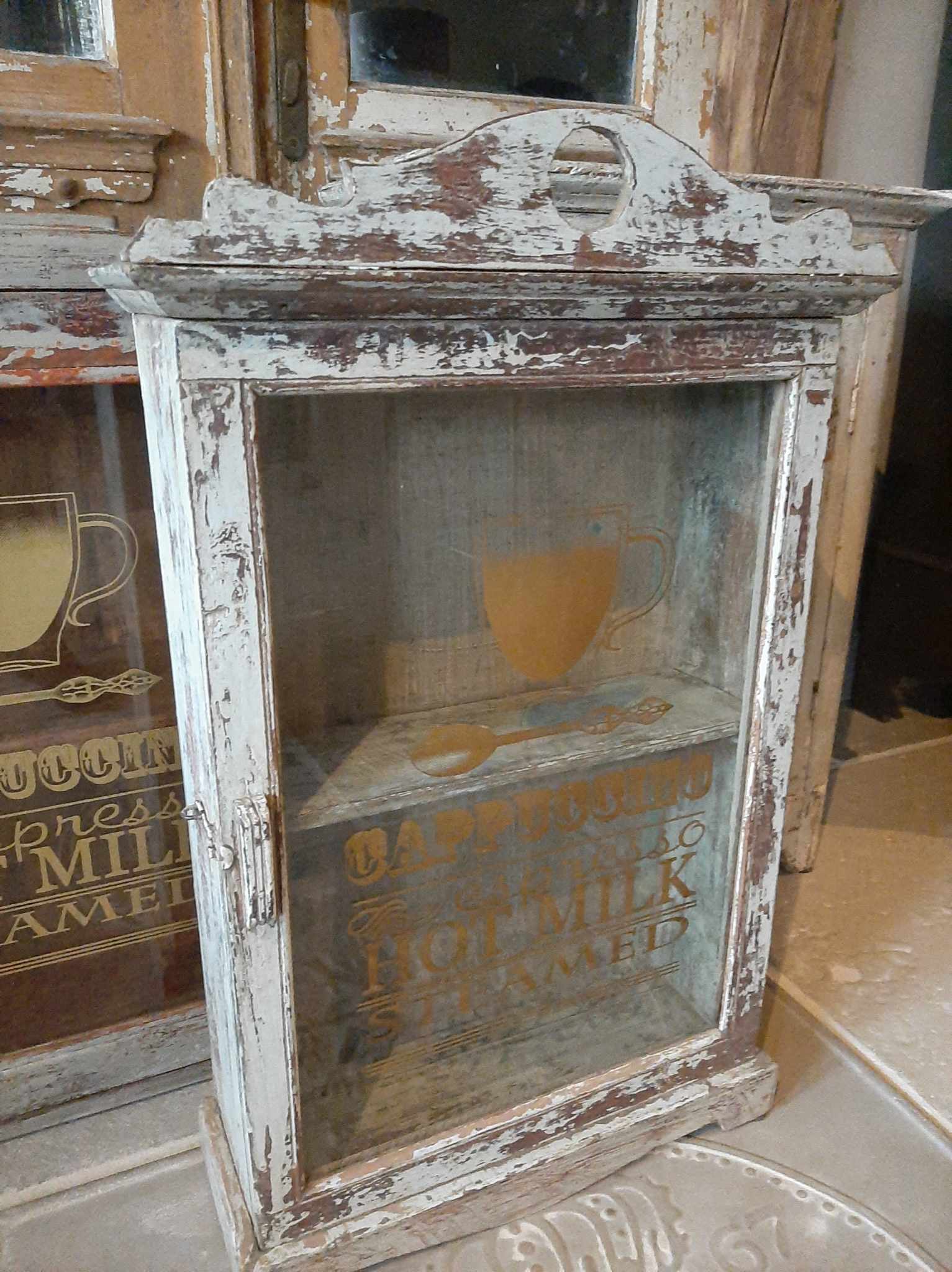 Oud Vitrine kastje M - Afbeelding 2
